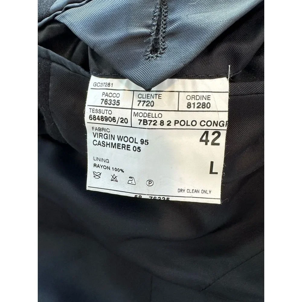 Ralph Lauren Polo Suit Coat Blazer  Wool Cashmere Made In Italy 2 button 42 Long - Picture 5 of 13